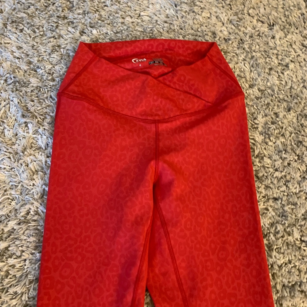 Zyia Red Leopard Scrunchy What Light n Tights New!